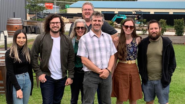 The Daily Examiner and Coffs Coast Advocate teams at Sanctus Brewery, Townsend for one of their monthly networking sessions.