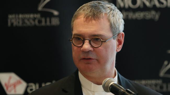 Catholic Archbishop of Melbourne and the ACBC spokesman on religious freedom Peter Comensoli. Picture: AAP