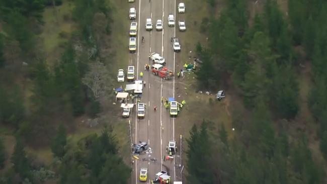 The scene from the air. Picture: Seven News