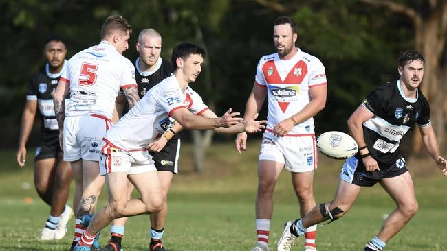 Ashton Carroll bagged four tries and kicked four goals for the Roosters against Berkeley Vale. Photo: Jodie Ward