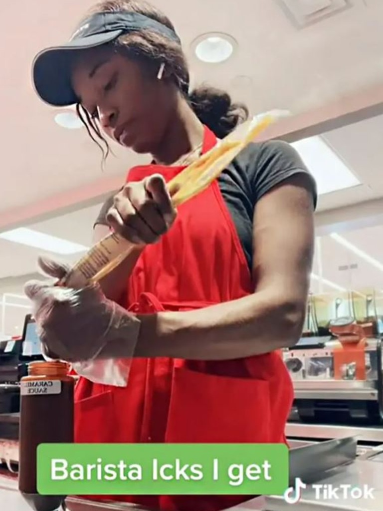 She had a few customer gripes to get off her chest in the video. Picture: TikTok