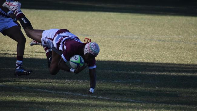 Wallace Charlie in action for St Peters Lutheran College.