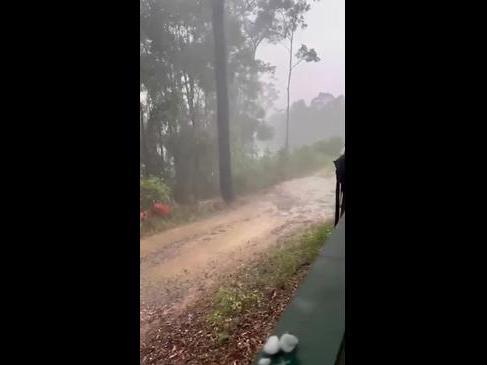 Warnings of hail and flash-flooding as storms cross South-East Qld 