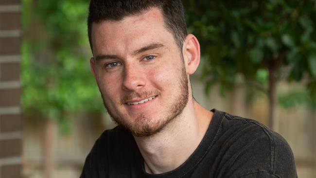 SMART Daily liftout. Tim Crowe, who felt pressured to study a business degree after school but dropped out, took a while to decide what he wanted to do, and is now studying psychology. Picture: Tony Gough