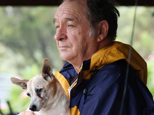 Rose Hand, 75, Francis Hand, 71 at their Lismore Home that overlooks the Wilsons River ahead of Cyclone Alfred. Picture: Matrix/ Nathan Smith