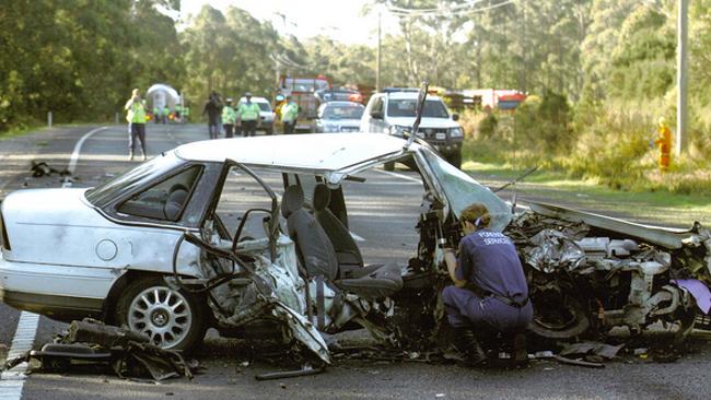 Amazingly, Sam Cawthorn survived this car crash.