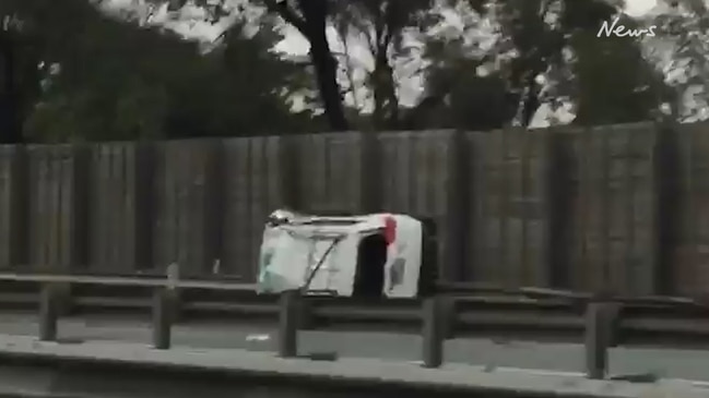 Aftermath of a double fatality car crash in Bald Hills