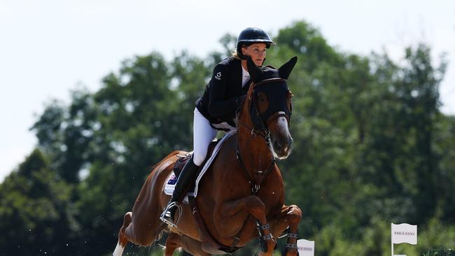 Thaisa Erwin and horse Hialita B of Team Australia compete in the show jumping at the Olympic Games Paris. Picture: Buda Mendes/Getty Images