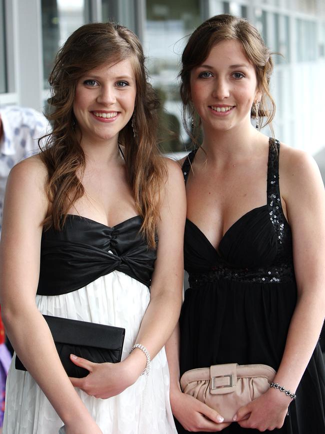 School leavers dinner (formal), Taroona High School , Hobart Function Centre, from left, Claire Rainbird and Eve Hickey