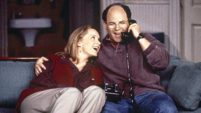 Jason Alexander, pictures with Heidi Swedberg as Susan Biddle Ross, says he still gets “Seinfeldisms” thrown at him just about every day.