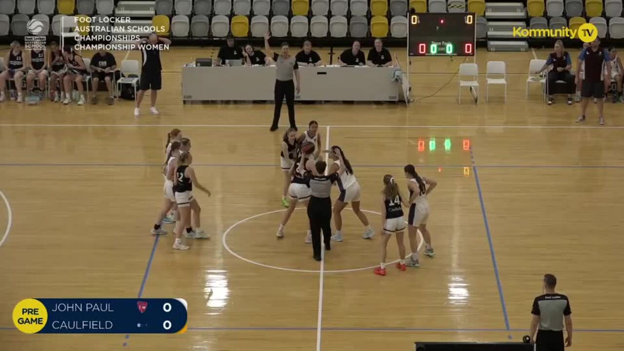 Replay: John Paul College v Caulfield Grammar (Women's Champ) - 2024 Basketball Australia Schools Championships Day 1