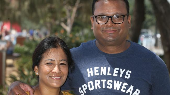 Lata and Samrat Malla from Sydney. Picture: Glenn Hampson