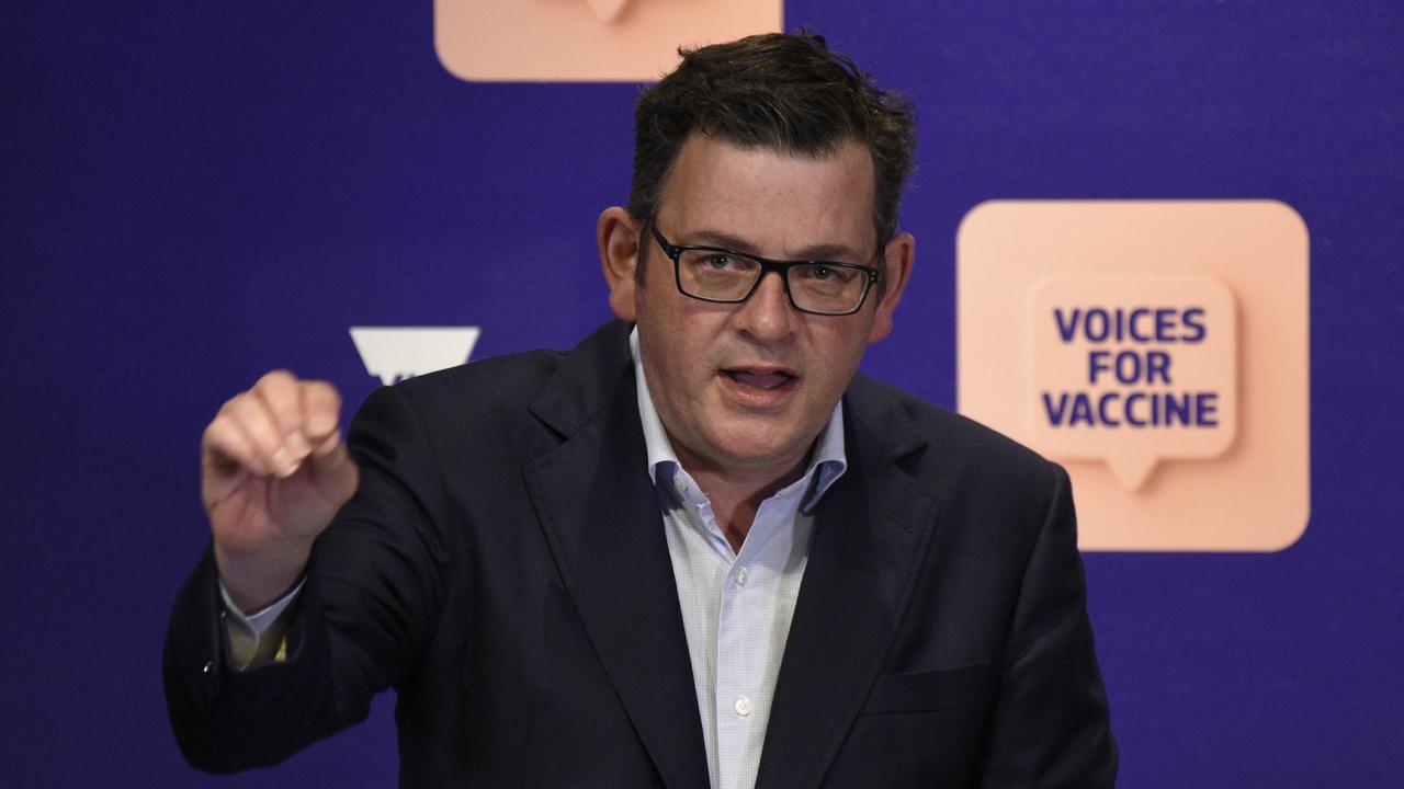 Daniel Andrews denied suggestions there was widespread vaccine hesitancy within the construction sector. Picture: NCA NewsWire / Andrew Henshaw