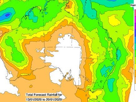 Parts of eastermn Australia are set for welcome rain in teh coming days. Picture: BOM.