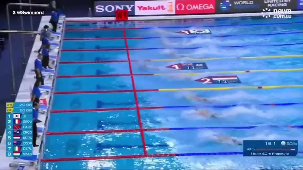 50m freestyle world record shattered in under 20 seconds