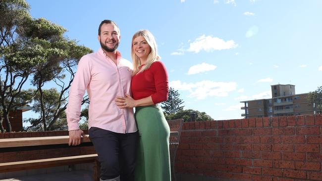 First home buyers Jake Wilson and Henriette Dohnt bought a home a year earlier than planned to beat a potential rate rise. Picture: David Swift