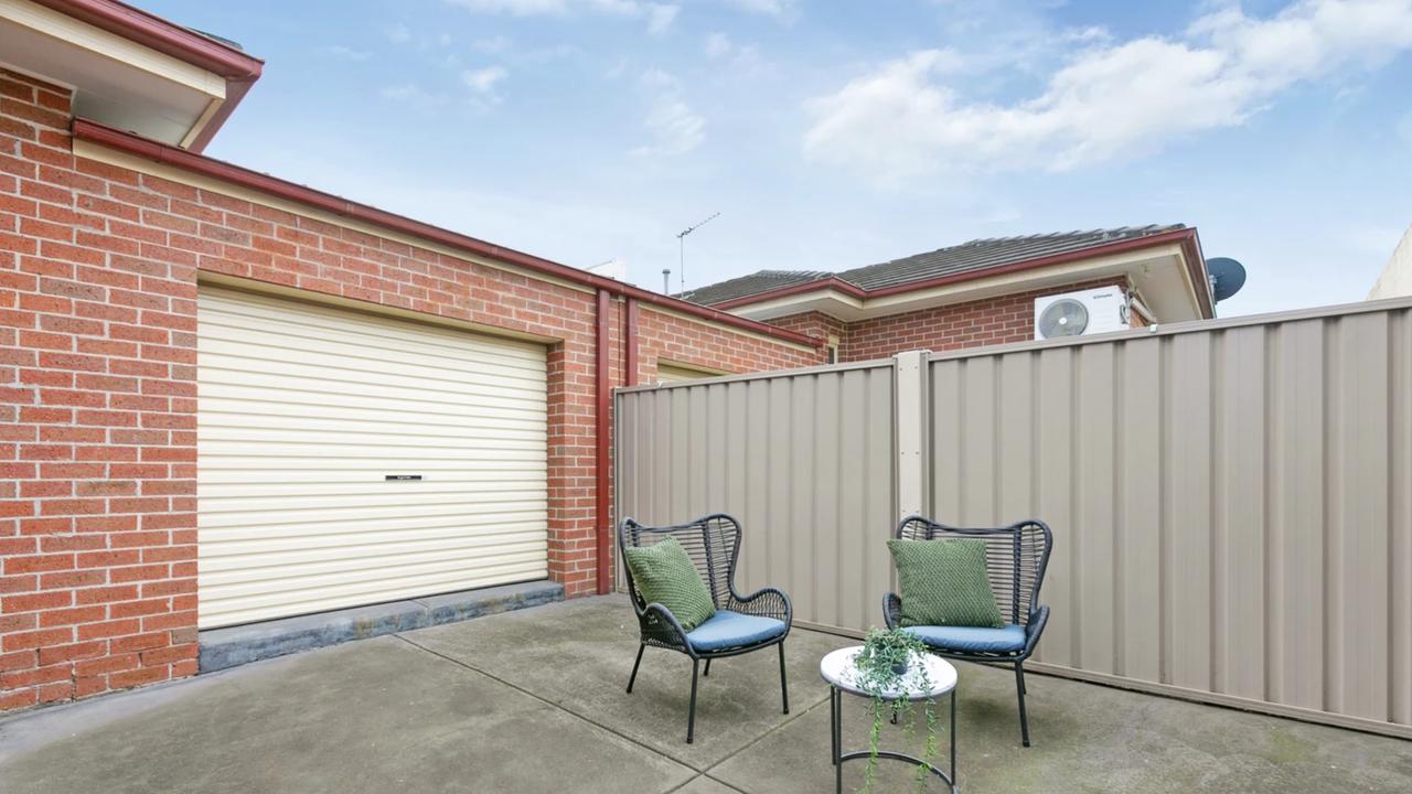 Storage in the garage, or a space to enjoy your morning cuppa.