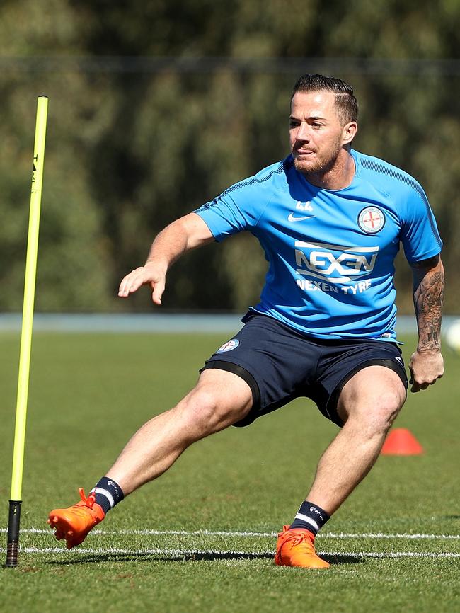 Ross McCormack goes through his paces. Picture: Getty Images