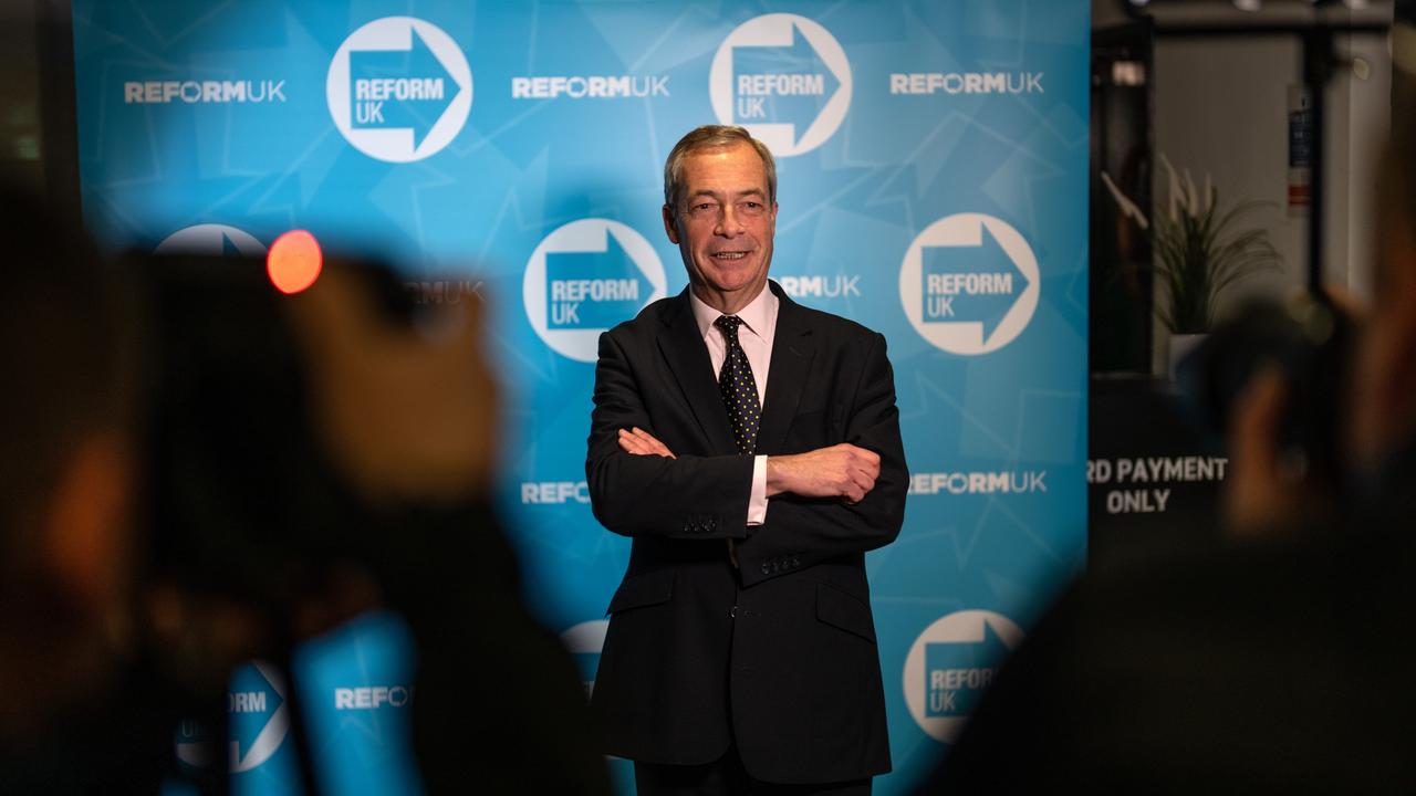 Reform UK leader, Nigel Farage, appeared to have a public falling-out with Elon Musk over differing opinions of jailed far-right political activist Tommy Robinson. Picture: Carl Court/Getty Images