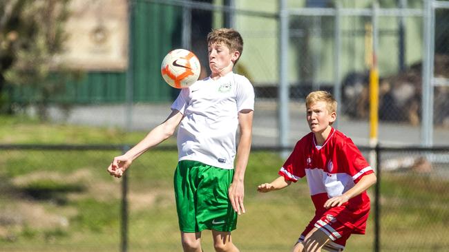 Julien Day from Cavendish Road State High School in Queensland Schools Premier League action last week. Picture: Richard Walker