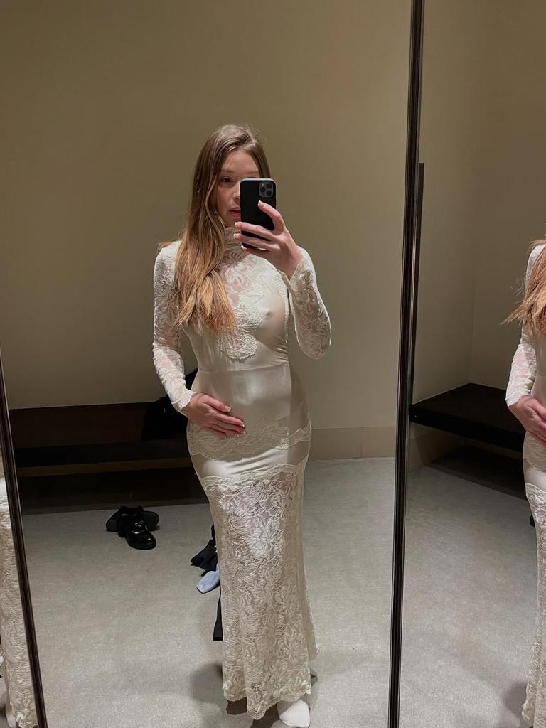 Gabby chose the first wedding dress she tried on.