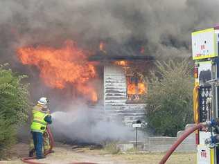 ‘Terrifying’: Neighbour steps up as fire guts house