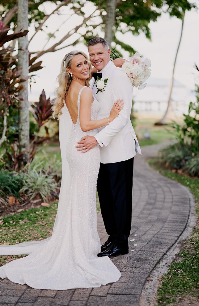 The wedding of Channel 10 presenter Josh Holt and Skye Davis. Picture: Daniel Griffiths