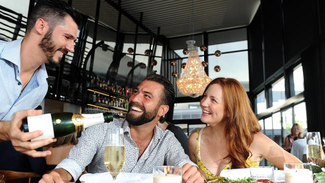 Former Cicchetti restaurant manager Giannis Katsoulieris with former owner Luca Giacomin and Kate O'Shea. Pic: John Gass