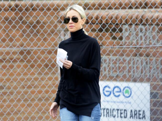 Roxy Jacenko leaves Parklea Prison after visiting her husband Oliver Curtis.