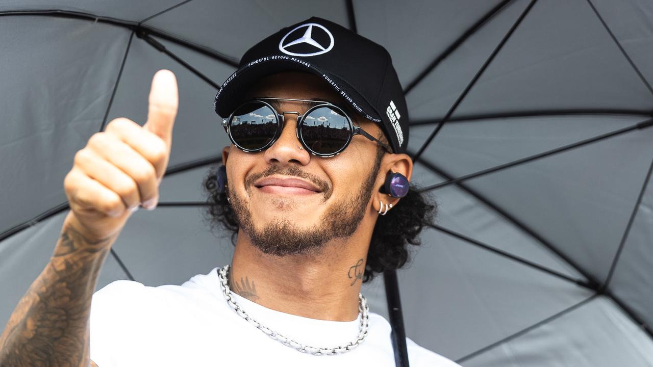 Thumbs up for Lewis Hamilton in Hungary.