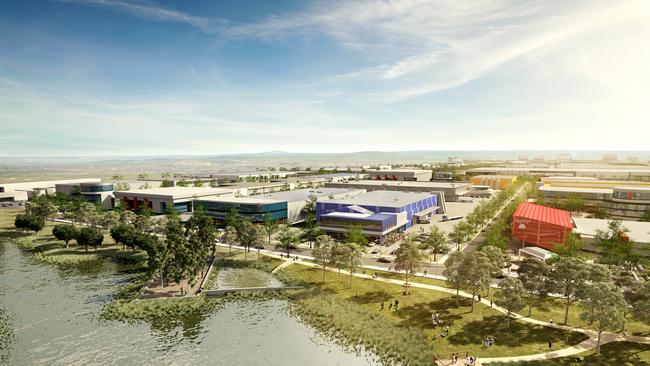 An aerial artist impression of the new Merrifield Business Park.