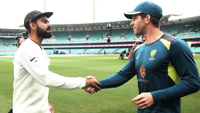 Indian captain Virat Kohli and Tim Paine will renew their rivalry this summer in a blockbuster Test series. Picture. Phil Hillyard