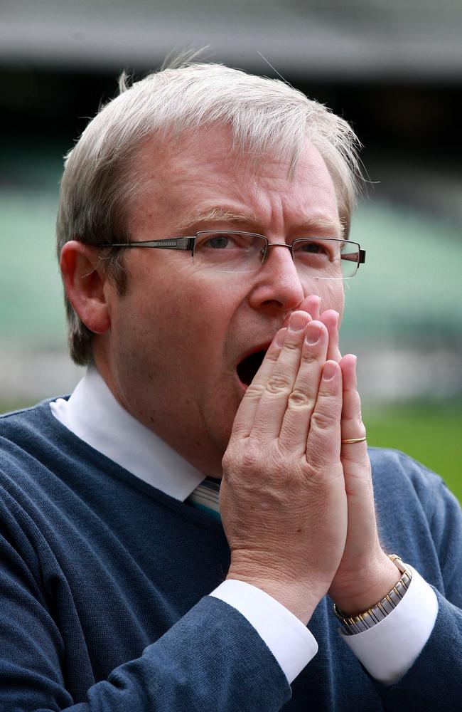 Kevin Rudd famously admitted to only getting four hours sleep each night. Picture: Craig Borrow