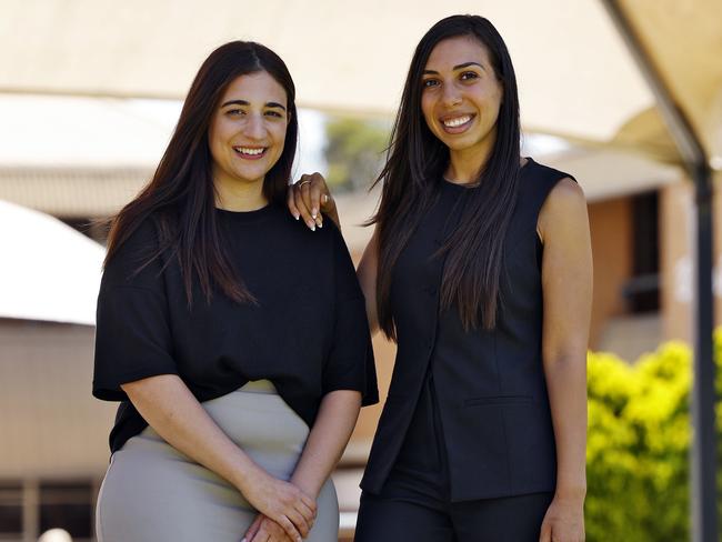 HSC business studies teachers at St Andrews College Marayong Jessica Weir and Monika Ramzy. Picture: Sam Ruttyn