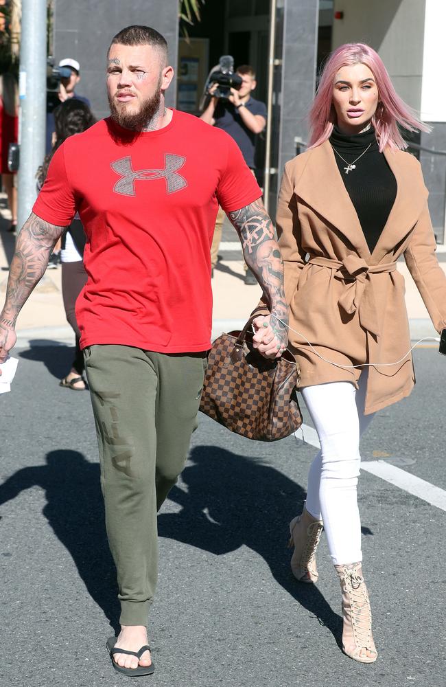 Benjamin Geppert walks from the Southport Watchhouse with his partner Allaina Vader. Photo by Richard Gosling