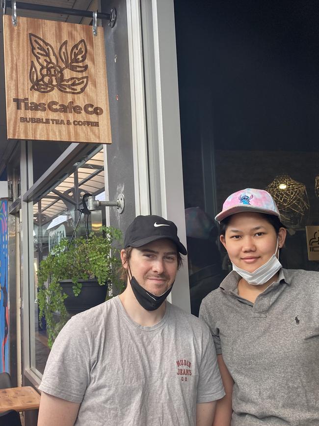 Wife and husband duo Thia Jeffery and Ben Heesakkers opened Tia's Cafe Co bringing the fresh flavour of bubble tea to Mount Gambier. Picture: Arj Ganesan