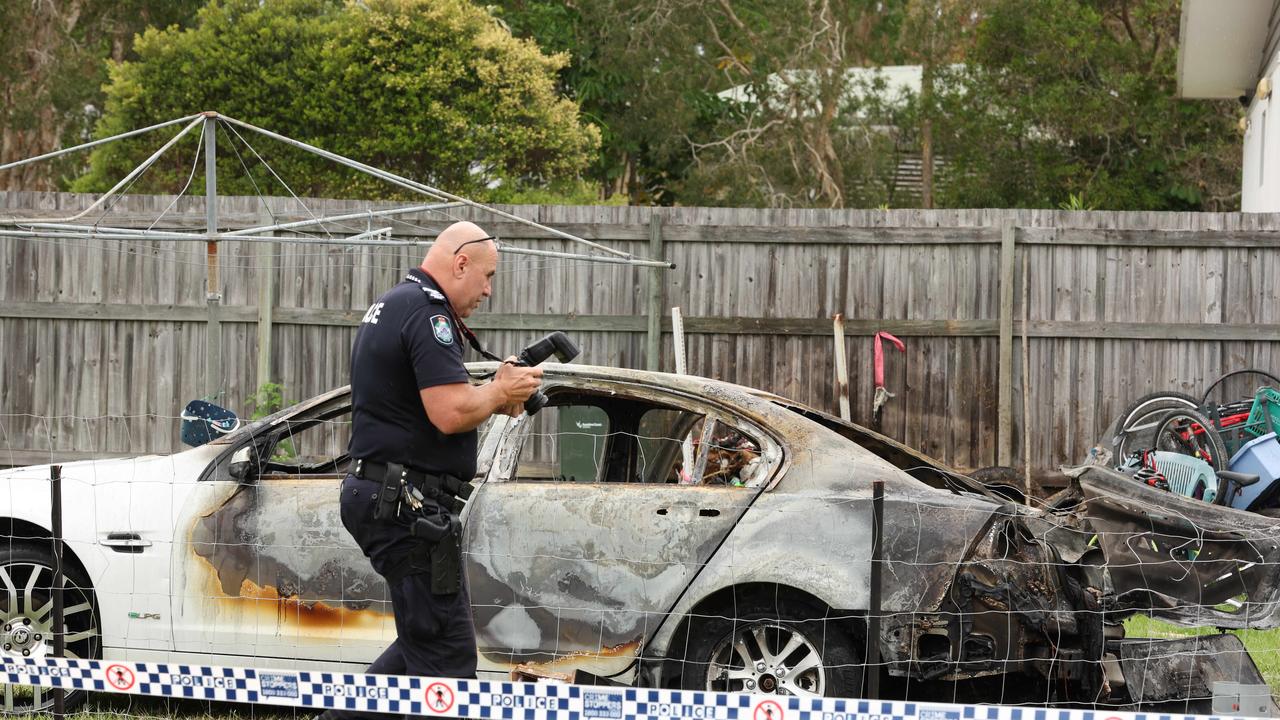 Multiple vehicles on the property were also damaged. Picture Lachie Millard