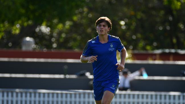 Oli Reid in action for Churchie.