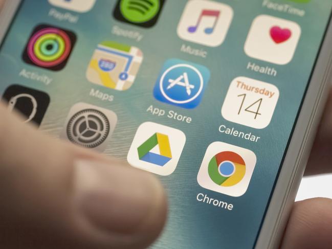 Istanbul, Turkey - January 14, 2016: Person holding a brand new Apple iPhone 6s with Chrome app on the screen. Chrome is a web browser service, launched in September 2008.