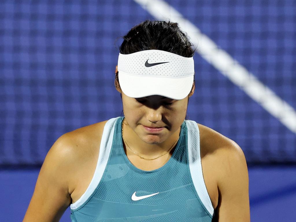 Emma Raducanu was reduced to tears. Picture: Getty Images