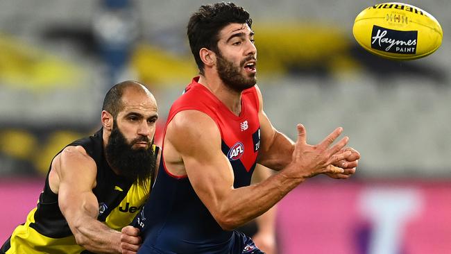 The Dees have almost been a one-man show with Christian Petracca finally beginning to deliver on his potential. Picture: Getty Images