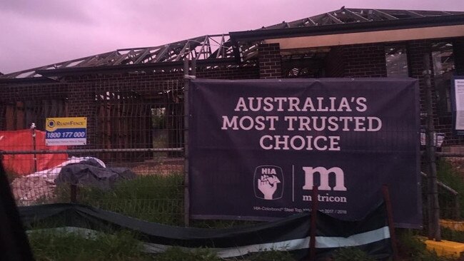 Metricon is doing the construction on this Wollondilly home which is months behind schedule and over budget.