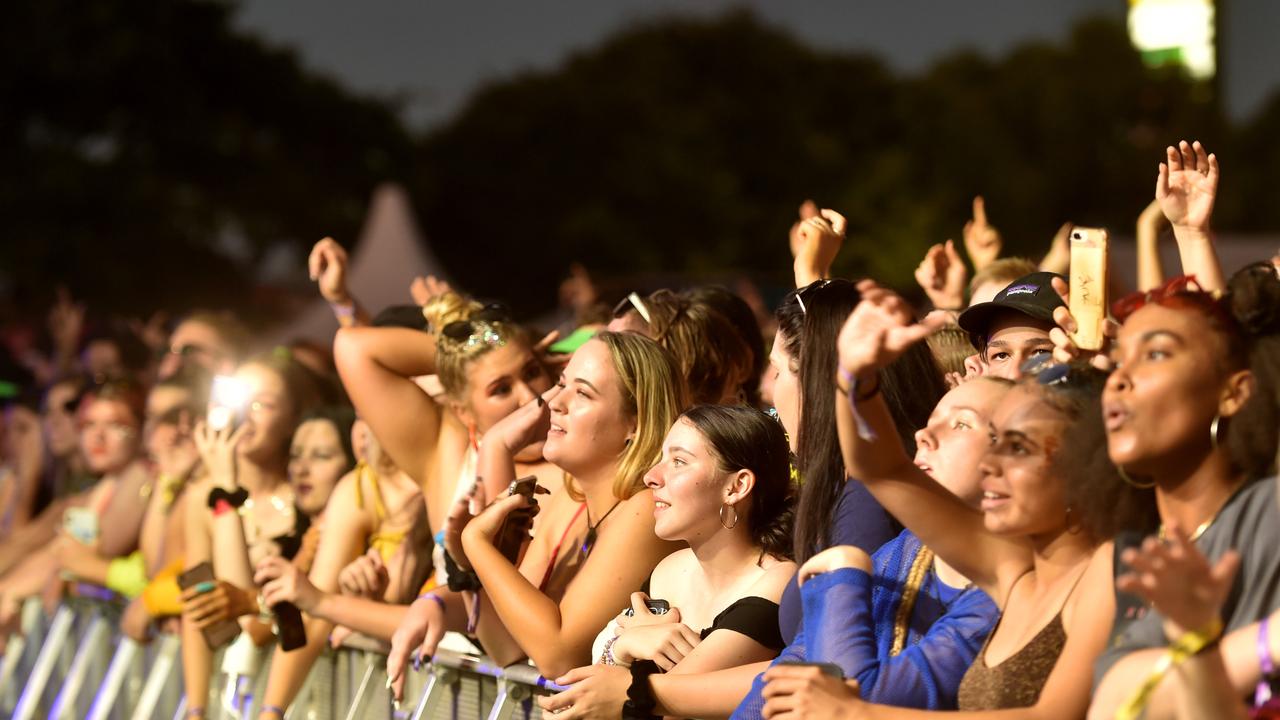 Townsville Groovin the Moo. Part of the crowd in front of the main stage. Picture: Evan Morgan