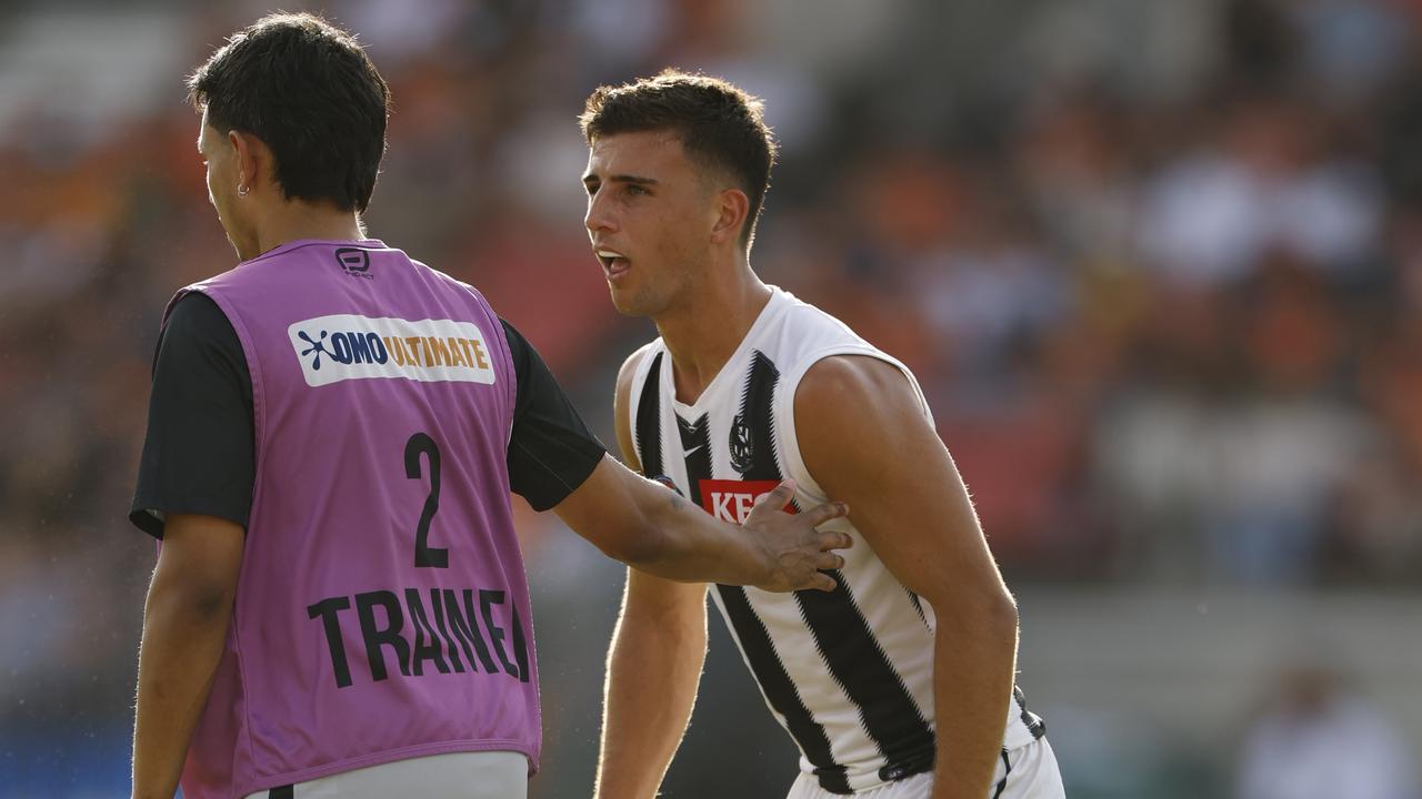 Nick Daicos struggled in the heat on Sunday. (Photo by Darrian Traynor/Getty Images)