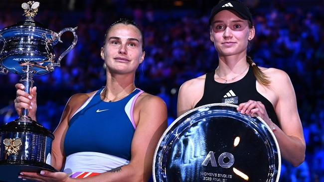 Aryna Sabalenka and Elena Rybakina. Picture: Getty Images