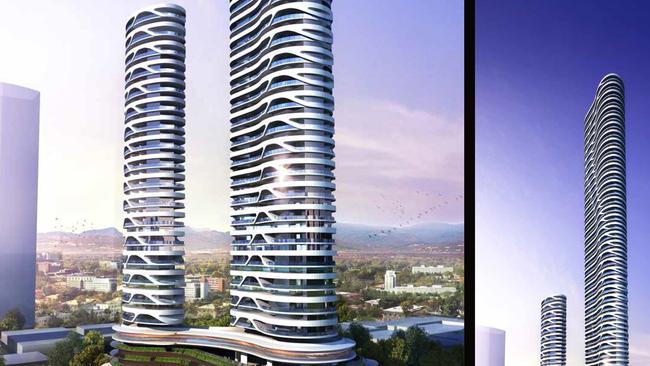 Cienna development, an 88 storey/40 storey two-tower development planned for Southport