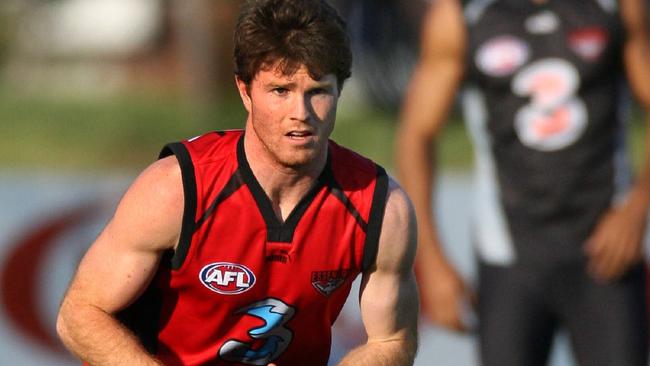 Ben Jolley on the training track as a young Bomber.