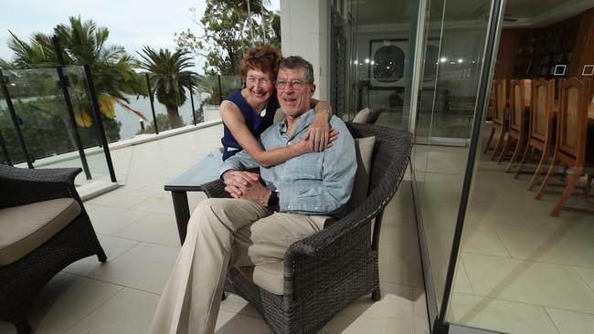 Professor Ian Frazer, AC, with his wife Caroline. Picture: Lyndon Mechielsen/The Australian