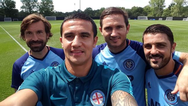 Andrea Pirlo, Tim Cahill, Frank Lampard, David Villa