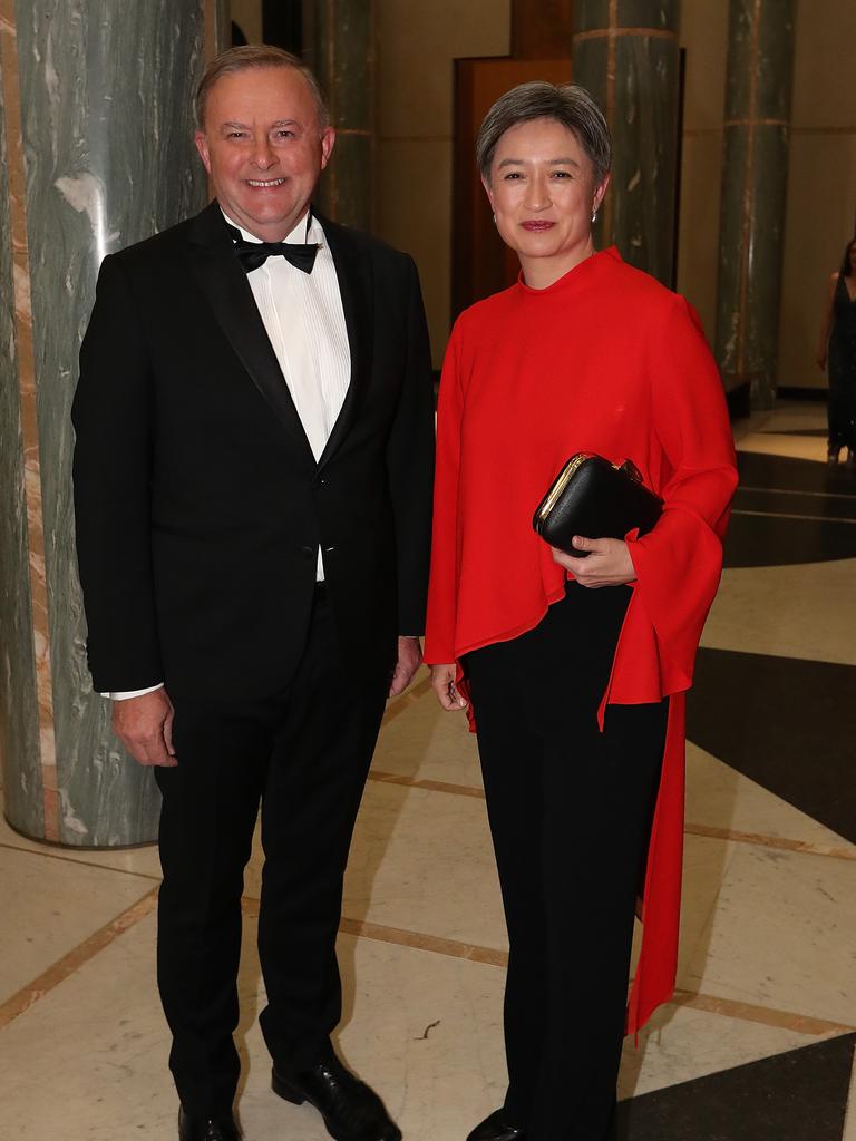 Anthony Albanese with Senator Penny Wong . Picture: Kym Smith